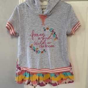 Matilda Jane Gray and Pink Kids Hoodie size 6